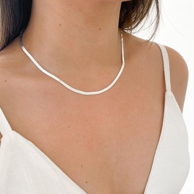 Colar laminado  prata 925