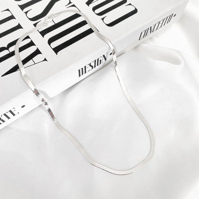 Colar laminado  prata 925