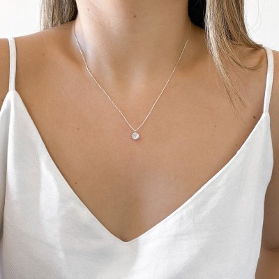 Colar Zircônia ponto de luz Colar Zircônia ponto de luz