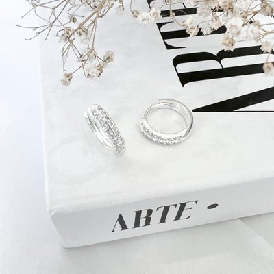 Argolinha Cravejada Prata 925 Argolinha Cravejada Prata 925