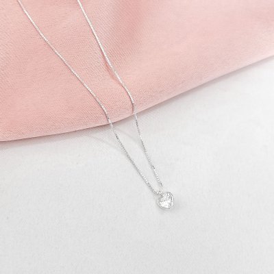 colar ponto de luz coracao