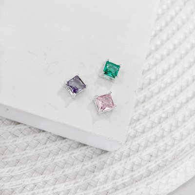 pingente quadrado zirconia