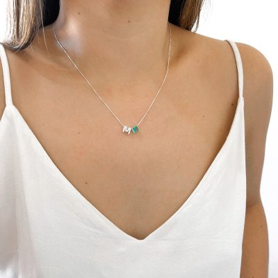 colar letra cravejada 7