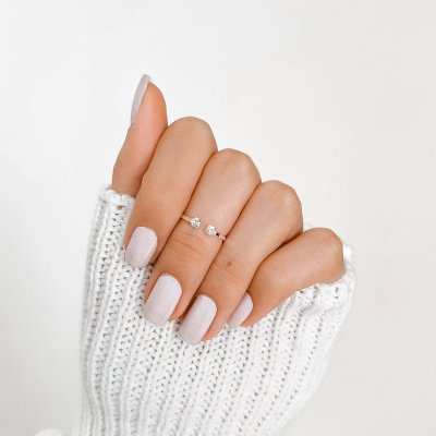 Anel Falange Ponto de Luz Zircônias em Prata 925