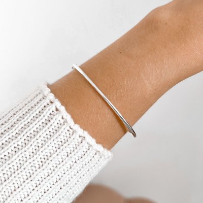bracelete fio redondo prata 925 1