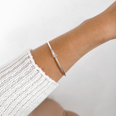 bracelete fio redondo prata 925