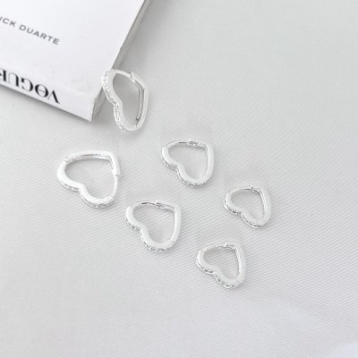 trio argolas cravejadas coracao prata 925 1