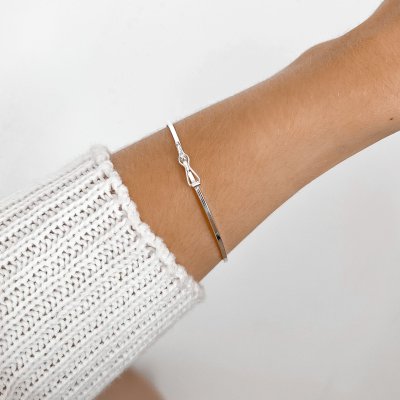 bracelete quadrado fino prata 2