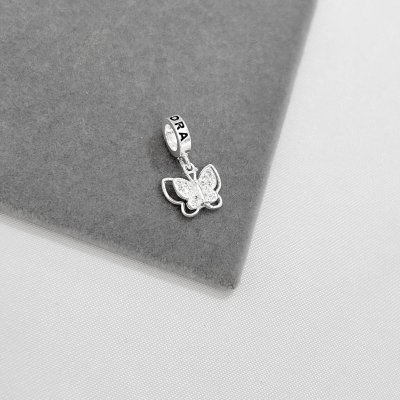 berloque borboleta cravejada prata 1