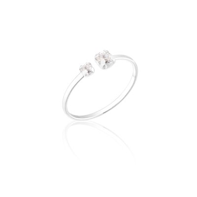 anel regulavel zirconia prata