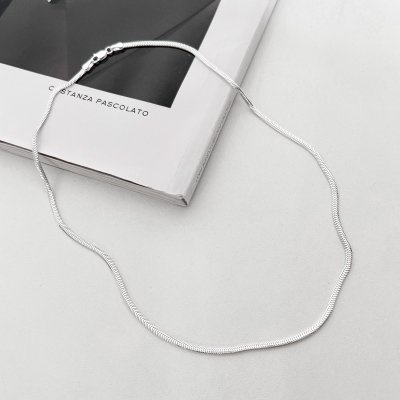 corrente snake malha prata 5