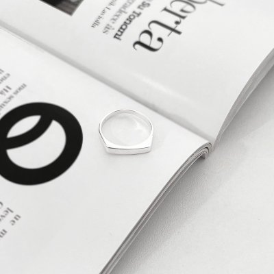 anel quadrado prata 3