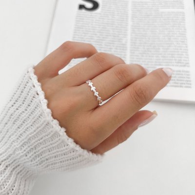 anel raminho prata 6