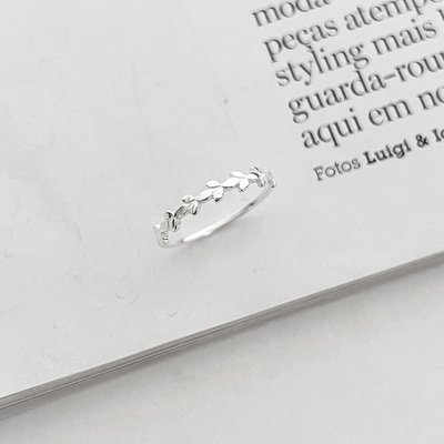 anel raminho prata 5