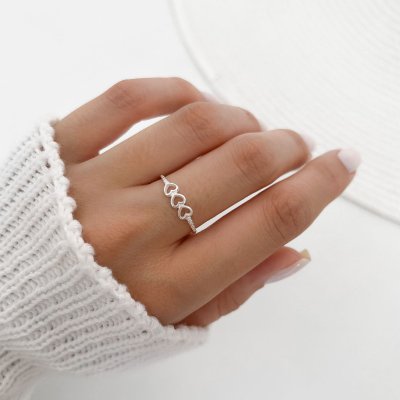 anel coracoes prata 1