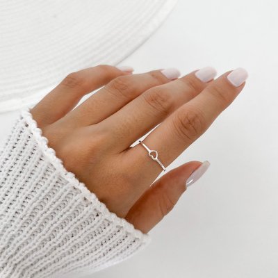 anel coracao prata 4