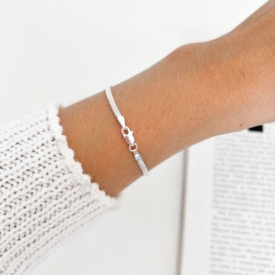 pulseira malha snake prata 3
