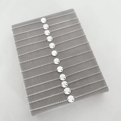 pulseira letra personalizada prata 7