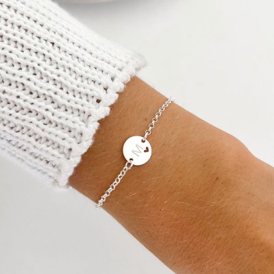 pulseira letra personalizada prata 4