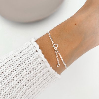 pulseira letra personalizada prata 3