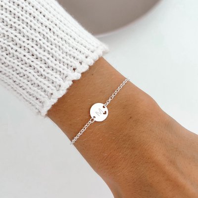 pulseira letra personalizada prata 2