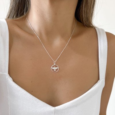 colar divino espirito santo prata 2