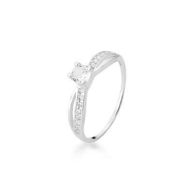 anel solitario entrelacado em prata 925 glamour pratas