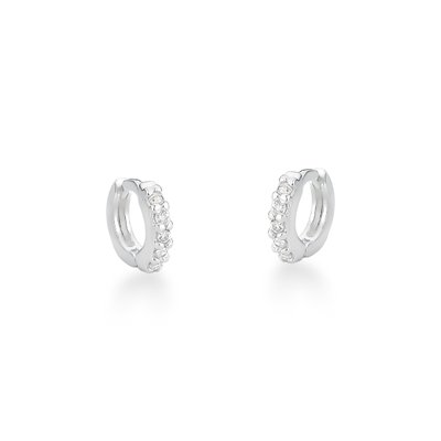 argolinha cravejada fina em prata 925 p glamour pratas