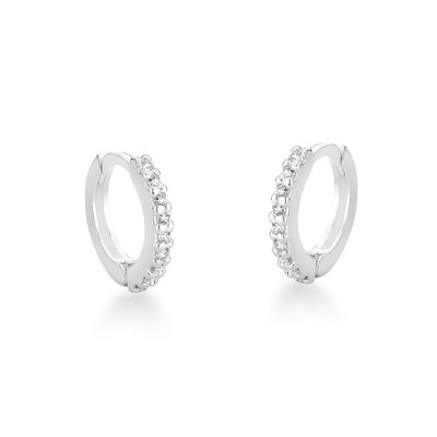 argolinha cravejada fina g em prata 925 glamour pratas