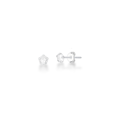 brinco ponto de luz zirconia 3mm prata 925 glamour pratas