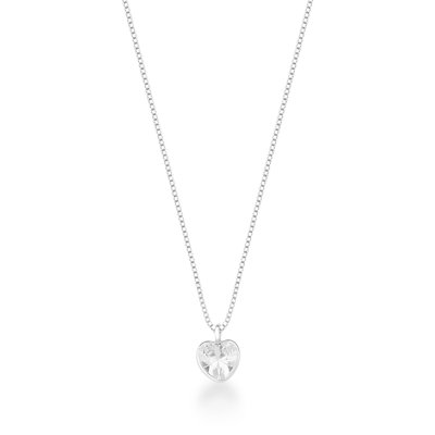 colar ponto de luz zirconia coracao delicado em prata 925 glamour pratas
