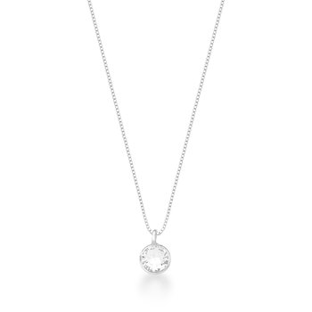 colar ponto de luz zirconia redondo em prata 925 glamour pratas