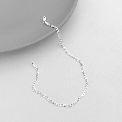 pulseira masculina grumet 2 5 mm prata 925 glamour pratas