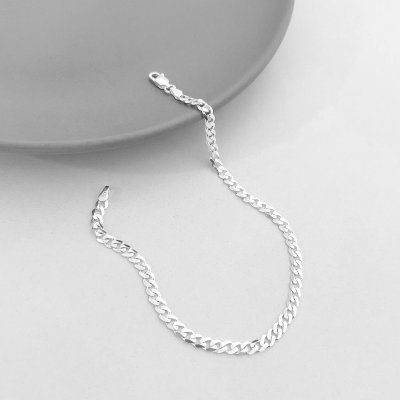 pulseira masculina grumet 4mm prata 925 glamour pratas