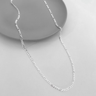 corrente masculina elo 3x1 4mm prata 925 glamour pratas