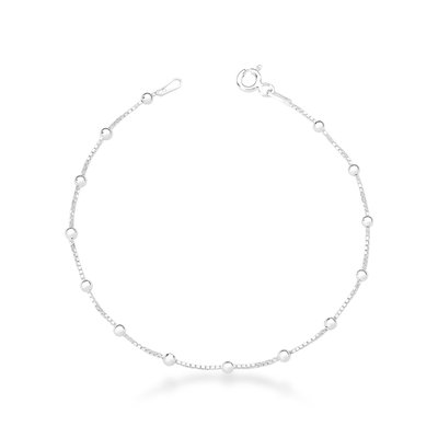 pulseira mini bolinhas em prata 925 glamour pratas