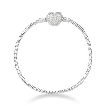 pulseira para berloques em prata 925 glamour pratas