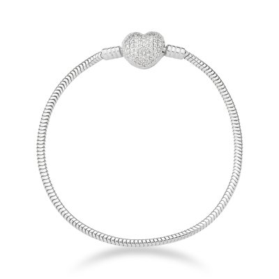pulseira para berloques em prata 925 glamour pratas