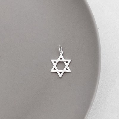 pingente estrela de davi prata glamour pratas