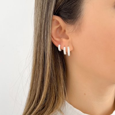 trio argolinha cravejada em prata 925 2