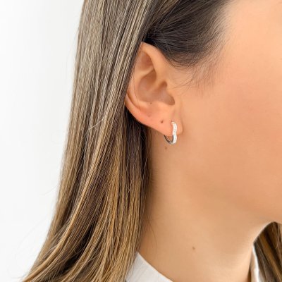 argolinha cravejada coracao p prata 925