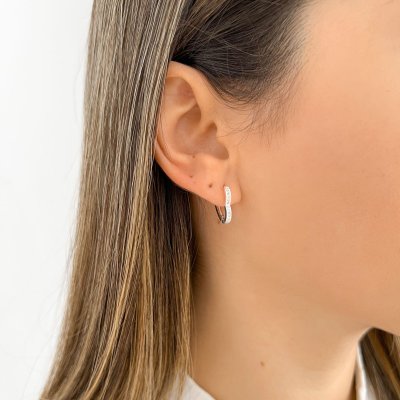 argolinha cravejada coracao m prata 925