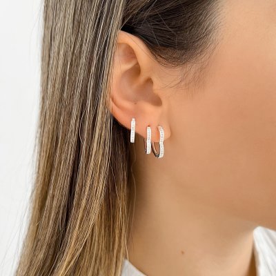 trio argolinha coracao cravejada prata 925 2