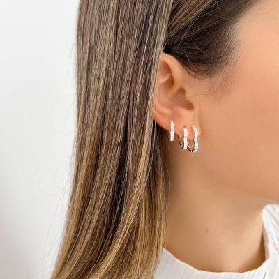 trio argolinha coracao cravejada prata 925 3