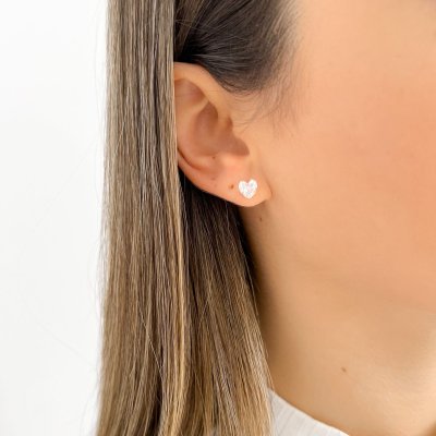 brinco ponto de luz coracao prata 925 glamour pratas