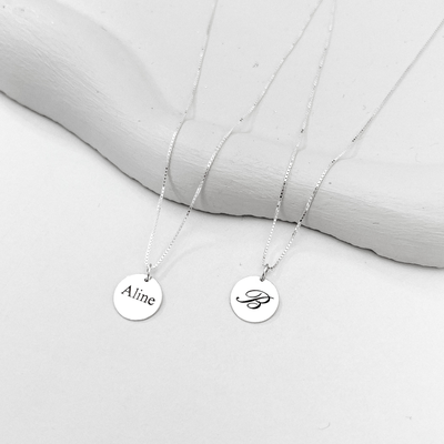 colar medalha p personalizado prata 925 glamour pratas 1