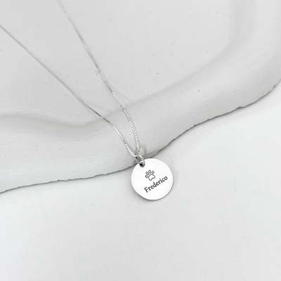 colar medalha pet personalizado cachorro gato prata 925 glamour pratas 2