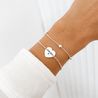 pulseira personalizada coracao inicial nome data glamour pratas prata 925 2