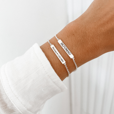 pulseira plaquinha placa personalizada prata 925 glamour pratas 2