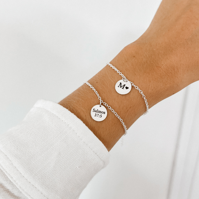 pulseira medalha personalizada prata 925 glamour pratas 2